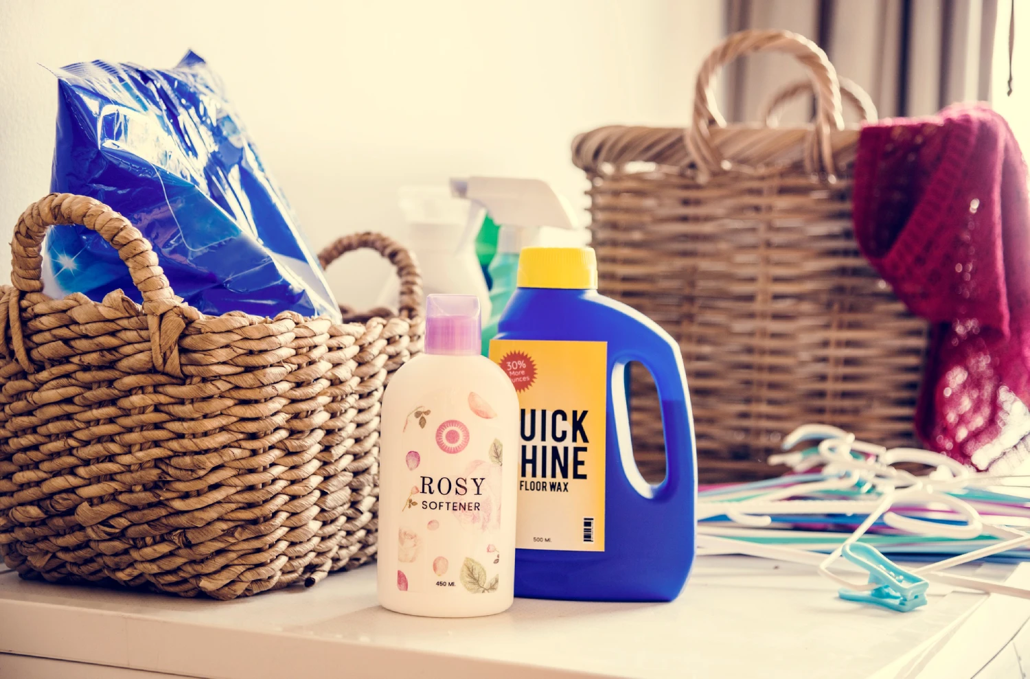 Detergents, softners, cleaners
